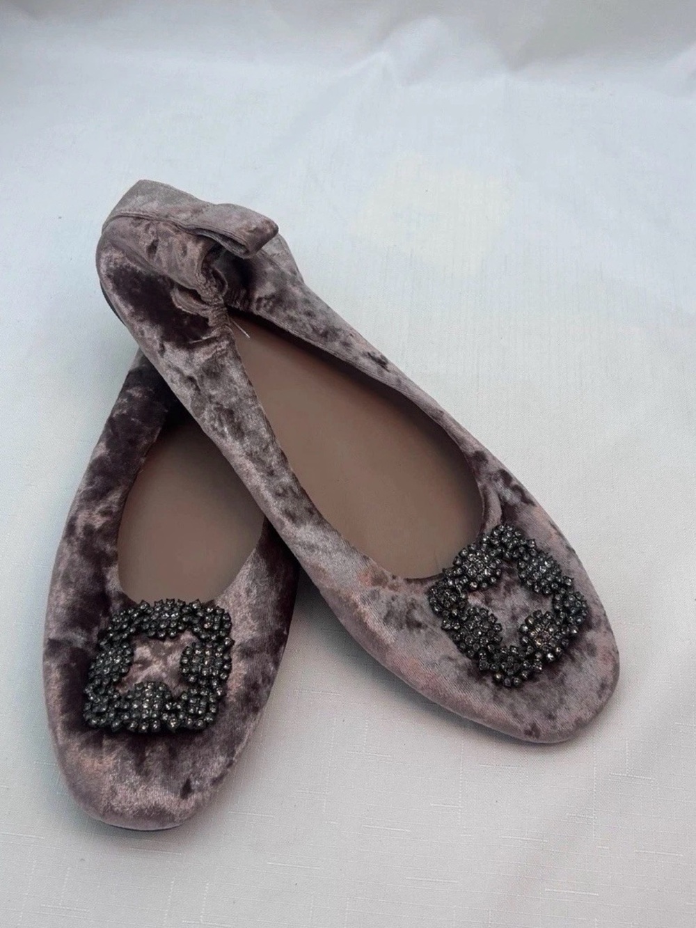 Linea Paolo Minax Mullberry Velvet Ballet Flats - New in Box - size 9